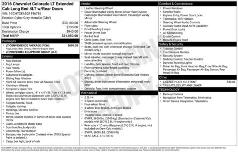 Photos of 2016 Chevrolet Colorado LT for sale in Norwalk, IA at Gregg Young Chevrolet of Norwalk