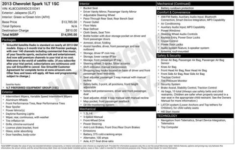 Photos of 2013 Chevrolet Spark 1LT for sale in Norwalk, IA at Gregg Young Chevrolet of Norwalk