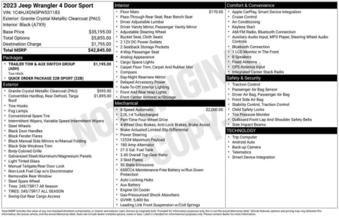 Photos of 2023 Jeep Wrangler Sport for sale in Norwalk, IA at Gregg Young Chevrolet of Norwalk