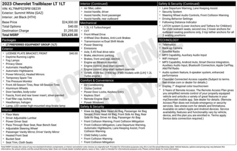 Photos of 2023 Chevrolet TrailBlazer LT for sale in Norwalk, IA at Gregg Young Chevrolet of Norwalk