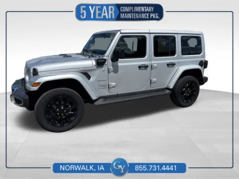 Silver 2023 Jeep Wrangler Sahara 4xe for sale in Norwalk, IA