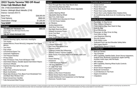 Photos of 2022 Toyota Tacoma TRD Off-Road for sale in Norwalk, IA at Gregg Young Chevrolet of Norwalk