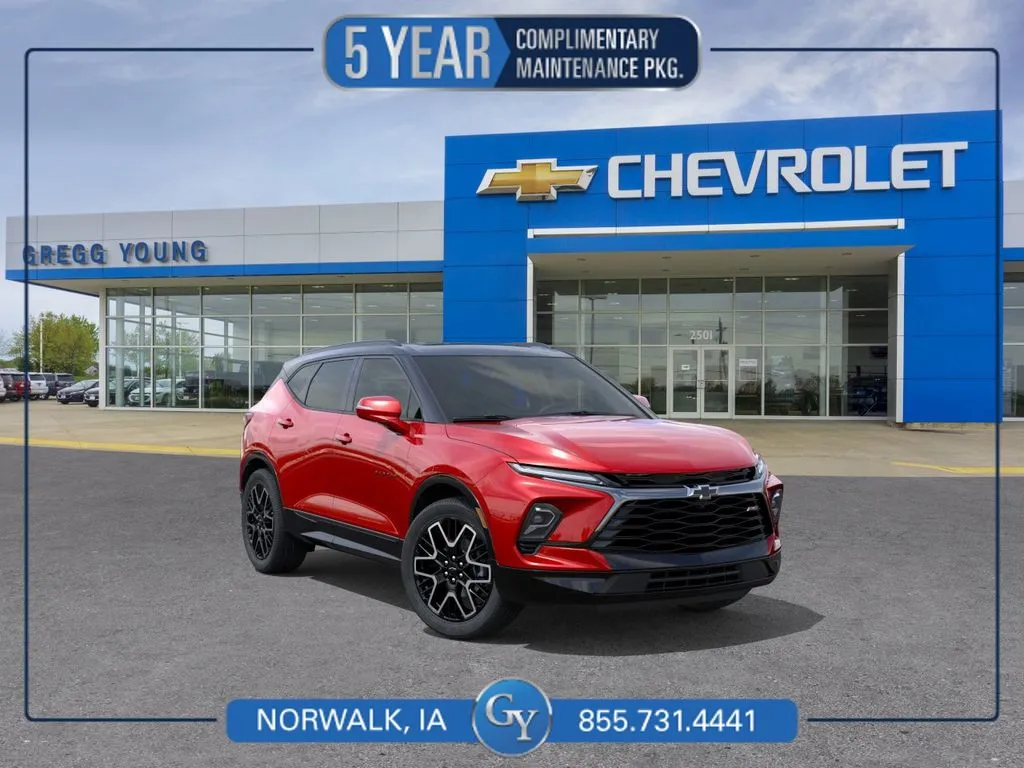 Red 2026 Chevrolet Blazer RS for sale in Norwalk, IA