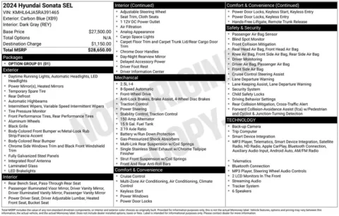 Photos of 2024 Hyundai Sonata SEL for sale in Norwalk, IA at Gregg Young Chevrolet of Norwalk