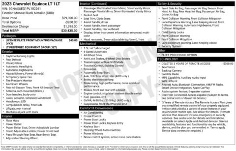 Photos of 2023 Chevrolet Equinox LT for sale in Norwalk, IA at Gregg Young Chevrolet of Norwalk