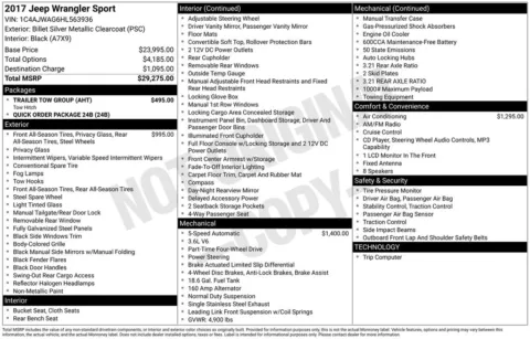 Photos of 2017 Jeep Wrangler Sport for sale in Norwalk, IA at Gregg Young Chevrolet of Norwalk