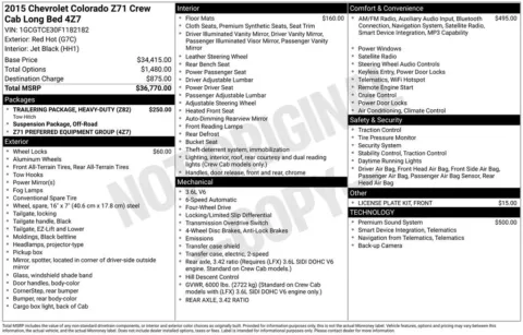 Photos of 2015 Chevrolet Colorado Z71 for sale in Norwalk, IA at Gregg Young Chevrolet of Norwalk