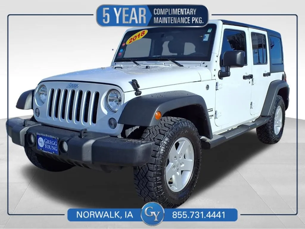 White 2018 Jeep Wrangler JK Unlimited Sport for sale in Norwalk, IA