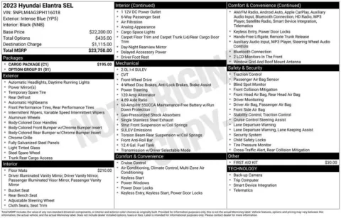 Photos of 2023 Hyundai Elantra SEL for sale in Norwalk, IA at Gregg Young Chevrolet of Norwalk