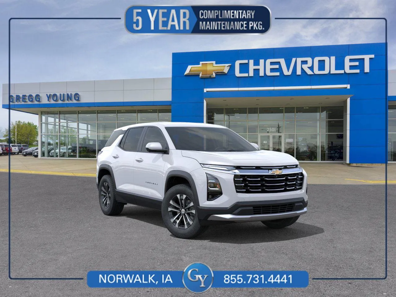 White 2026 Chevrolet Equinox AWD LT for sale in Norwalk, IA