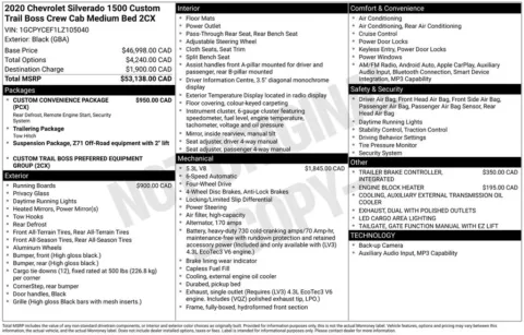 Photos of 2020 Chevrolet Silverado 1500 Custom Trail Boss for sale in Norwalk, IA at Gregg Young Chevrolet of Norwalk
