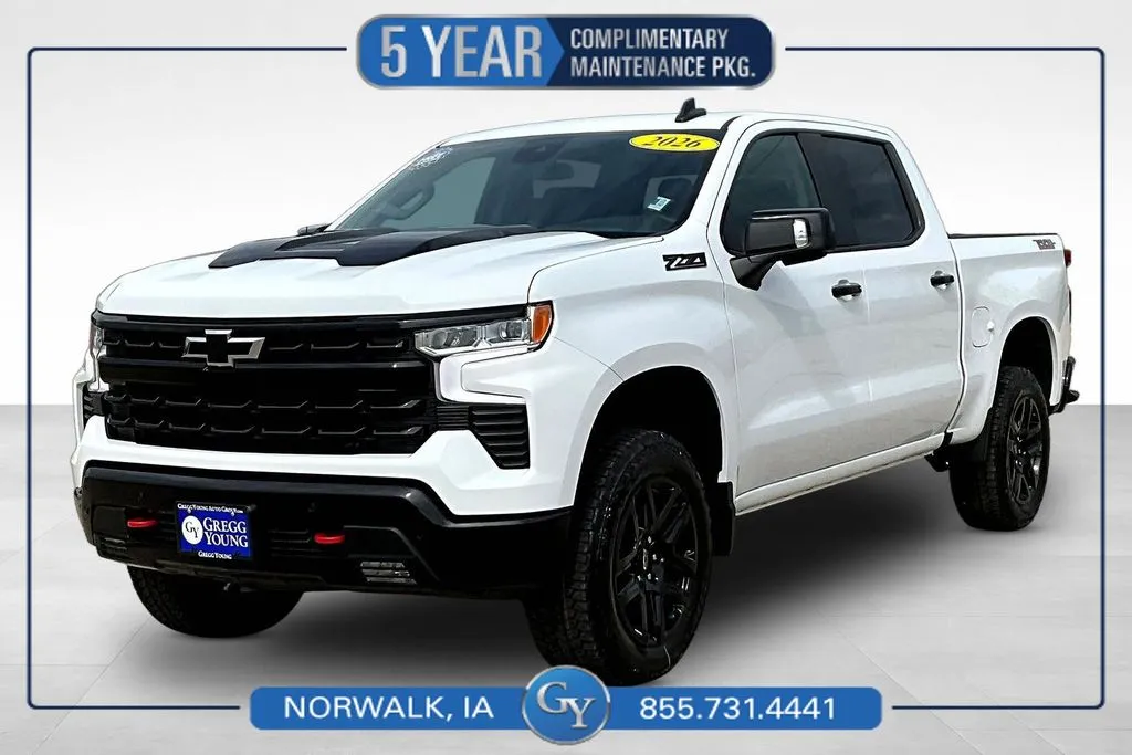 White 2026 Chevrolet Silverado 1500 LT Trail Boss for sale in Norwalk, IA