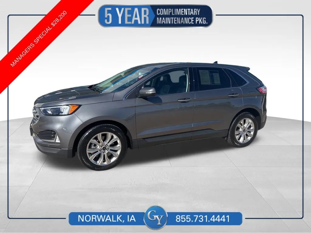 Gray 2024 Ford Edge Titanium for sale in Norwalk, IA