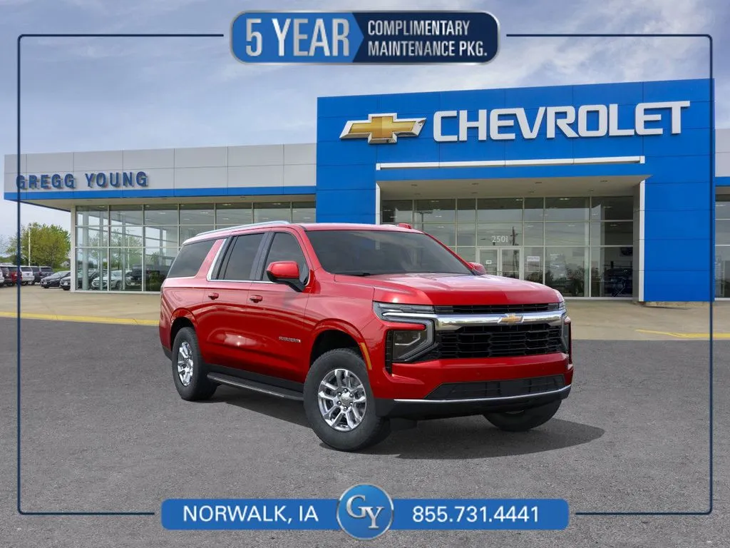 Red 2026 Chevrolet Suburban LS for sale in Norwalk, IA