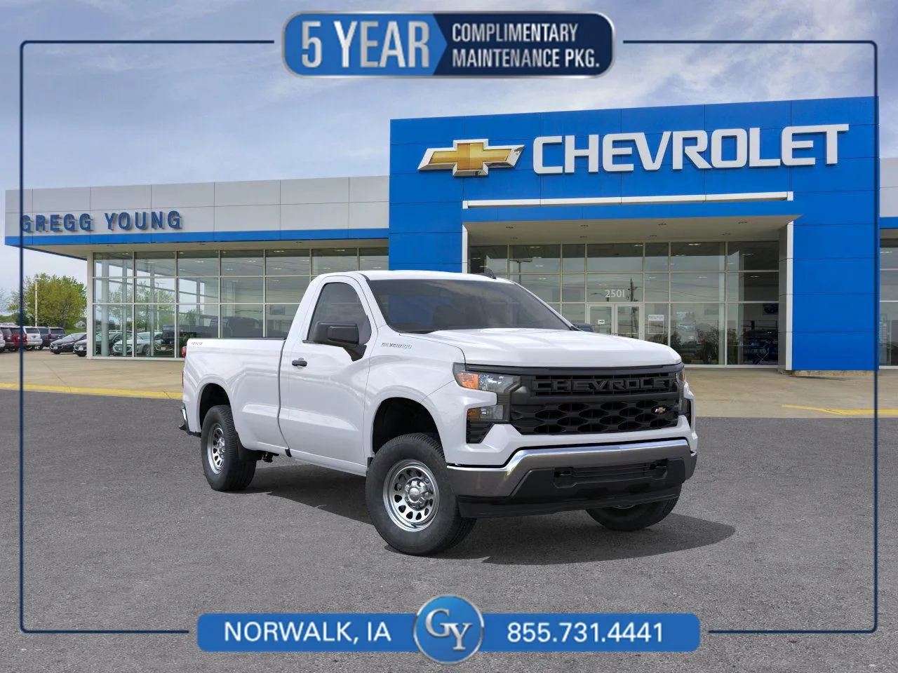 White 2026 Chevrolet Silverado 1500 Work Truck for sale in Norwalk, IA