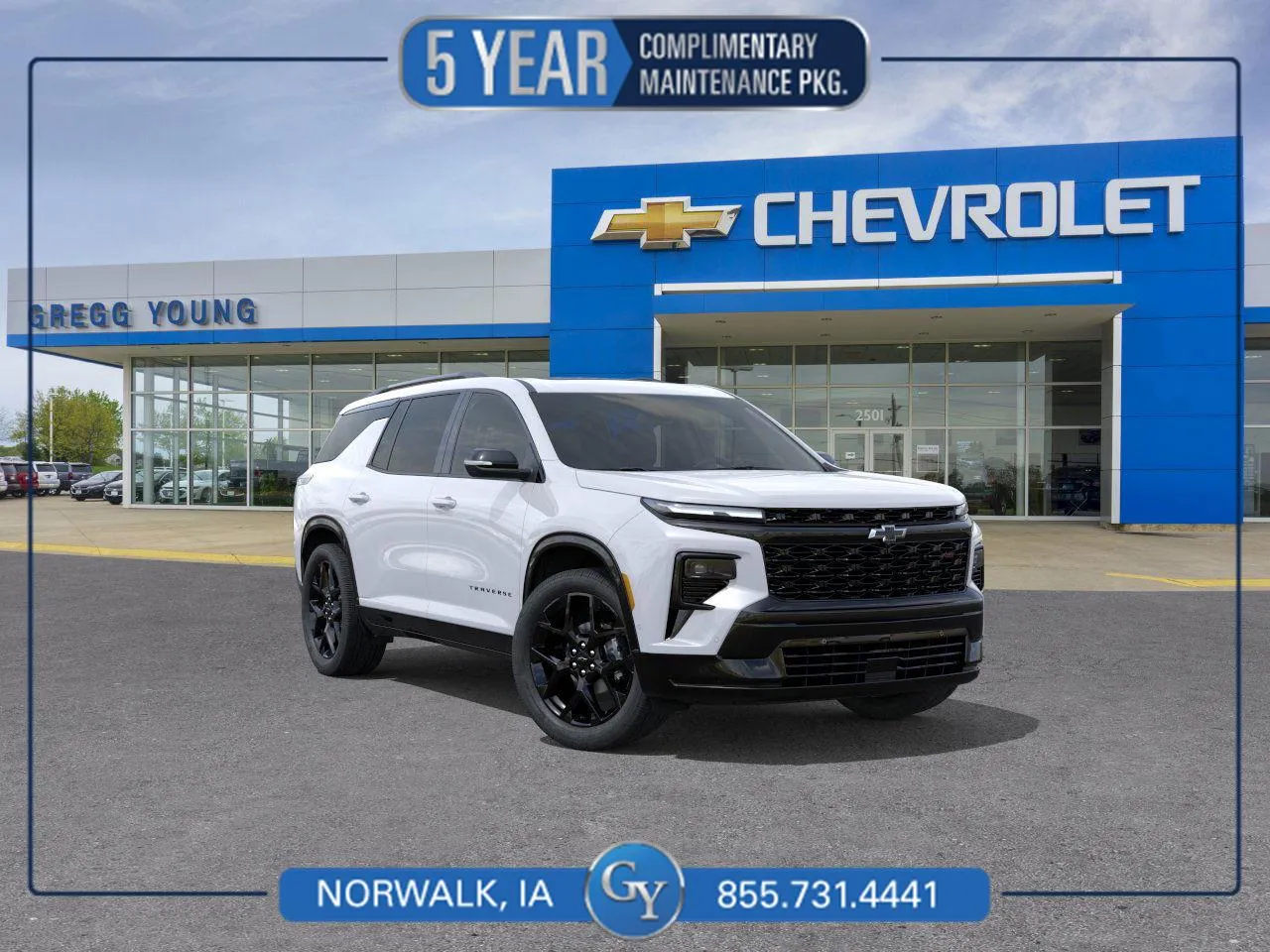 White 2026 Chevrolet Traverse RS for sale in Norwalk, IA