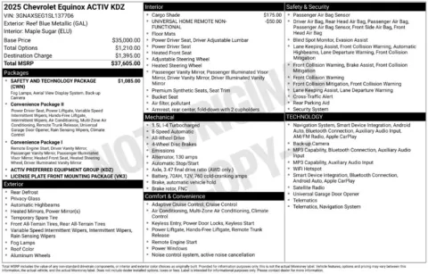 Photos of 2025 Chevrolet Equinox ACTIV for sale in Norwalk, IA at Gregg Young Chevrolet of Norwalk