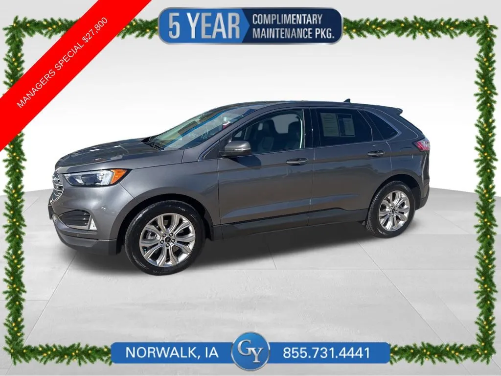 Gray 2024 Ford Edge Titanium for sale in Norwalk, IA