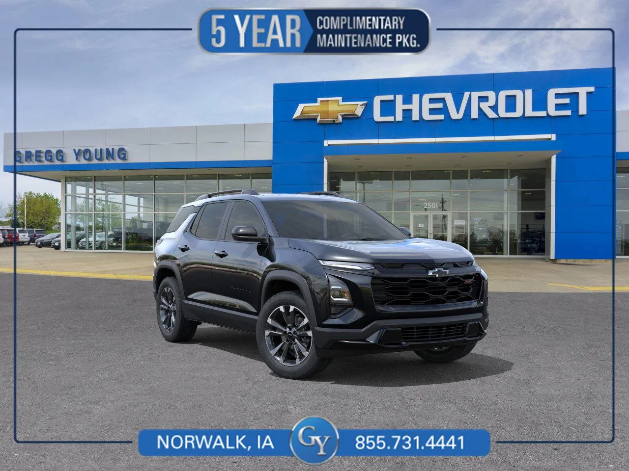 Black 2026 Chevrolet Equinox AWD RS for sale in Norwalk, IA