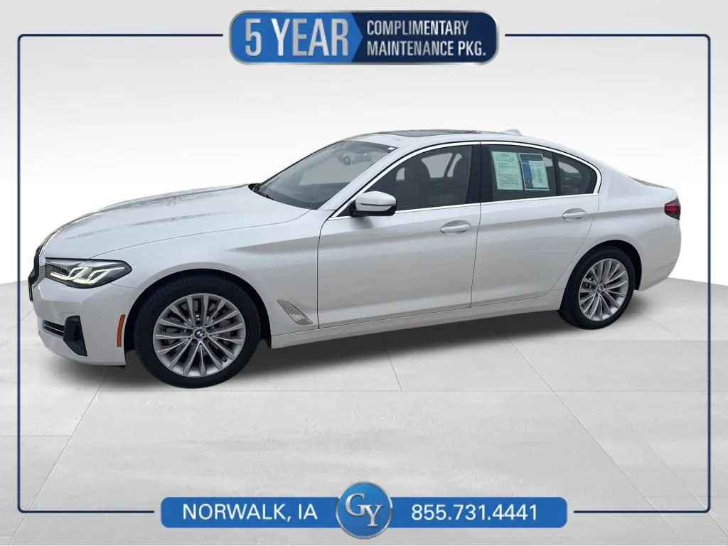White 2023 BMW 5 Series 530i xDrive for sale in Norwalk, IA