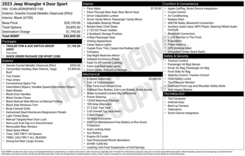 Photos of 2023 Jeep Wrangler Sport for sale in Norwalk, IA at Gregg Young Chevrolet of Norwalk