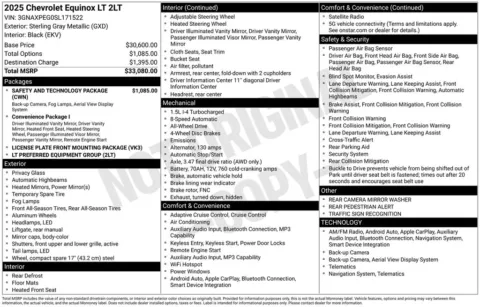 Photos of 2025 Chevrolet Equinox LT for sale in Norwalk, IA at Gregg Young Chevrolet of Norwalk