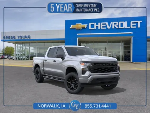 Gray 2026 Chevrolet Silverado 1500 Custom for sale in Norwalk, IA