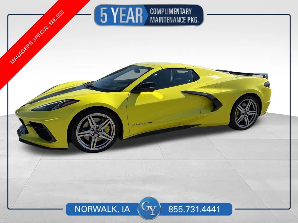 Yellow 2022 Chevrolet Corvette Stingray for sale in Norwalk, IA