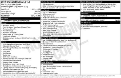 Photos of 2017 Chevrolet Malibu LS for sale in Norwalk, IA at Gregg Young Chevrolet of Norwalk