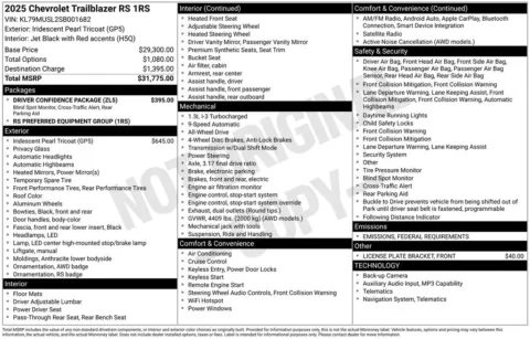 Photos of 2025 Chevrolet TrailBlazer RS for sale in Norwalk, IA at Gregg Young Chevrolet of Norwalk