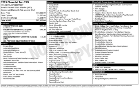 Photos of 2025 Chevrolet Trax 2RS for sale in Norwalk, IA at Gregg Young Chevrolet of Norwalk