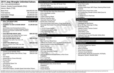 Photos of 2019 Jeep Wrangler Unlimited Sahara for sale in Norwalk, IA at Gregg Young Chevrolet of Norwalk