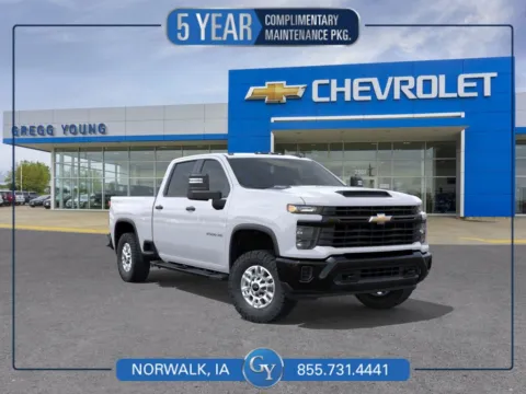 White 2026 Chevrolet Silverado 2500HD Work Truck for sale in Norwalk, IA
