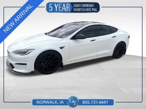 White 2021 Tesla Model S Plaid for sale in Norwalk, IA