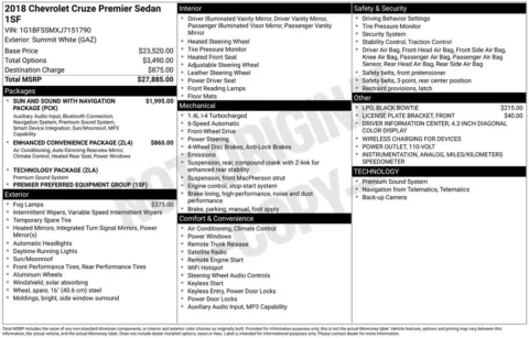 Photos of 2018 Chevrolet Cruze Premier for sale in Norwalk, IA at Gregg Young Chevrolet of Norwalk