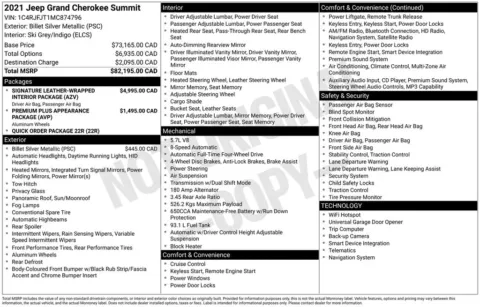 Photos of 2021 Jeep Grand Cherokee Summit for sale in Norwalk, IA at Gregg Young Chevrolet of Norwalk
