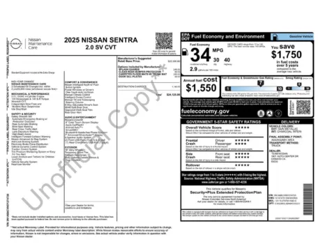 Photos of 2025 Nissan Sentra SV for sale in Norwalk, IA at Gregg Young Chevrolet of Norwalk
