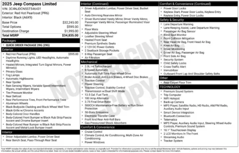 Photos of 2025 Jeep Compass Limited for sale in Norwalk, IA at Gregg Young Chevrolet of Norwalk