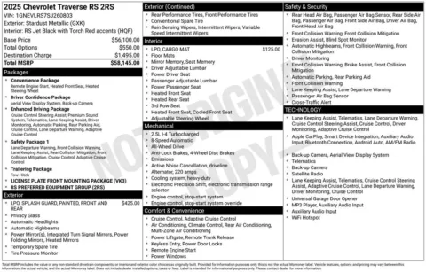 Photos of 2025 Chevrolet Traverse RS for sale in Norwalk, IA at Gregg Young Chevrolet of Norwalk