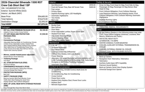 Photos of 2026 Chevrolet Silverado 1500 RST for sale in Plattsmouth, NE at Gregg Young of Plattsmouth