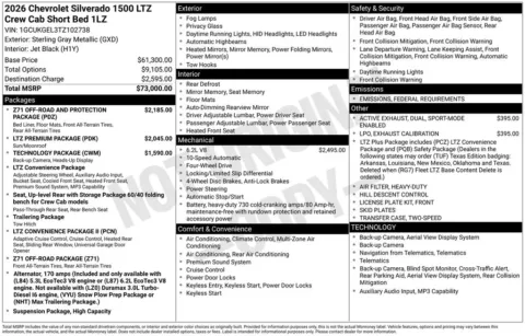 Photos of 2026 Chevrolet Silverado 1500 LTZ for sale in Plattsmouth, NE at Gregg Young of Plattsmouth