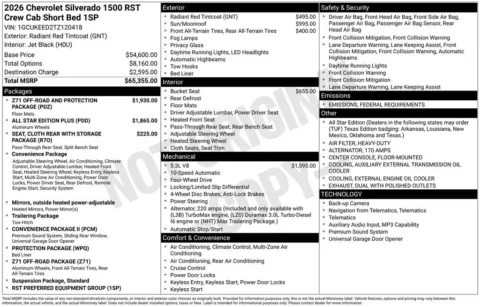 Photos of 2026 Chevrolet Silverado 1500 RST for sale in Plattsmouth, NE at Gregg Young of Plattsmouth