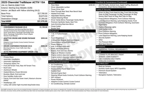 Photos of 2025 Chevrolet TrailBlazer ACTIV for sale in Plattsmouth, NE at Gregg Young of Plattsmouth