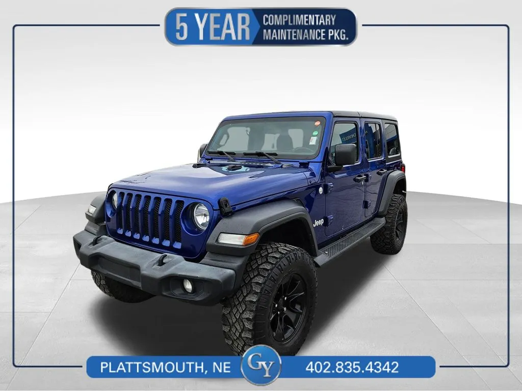 Blue 2019 Jeep Wrangler Unlimited Sport S for sale in Plattsmouth, NE