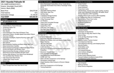 Photos of 2021 Hyundai Palisade SE for sale in Plattsmouth, NE at Gregg Young of Plattsmouth