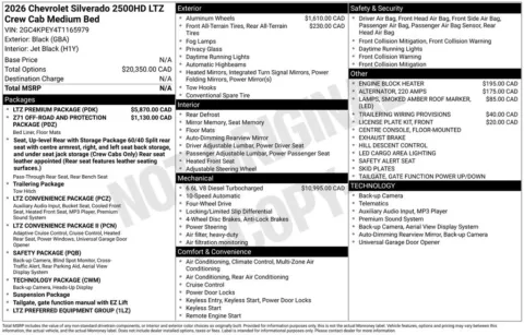 Photos of 2026 Chevrolet Silverado 2500HD LTZ for sale in Plattsmouth, NE at Gregg Young of Plattsmouth