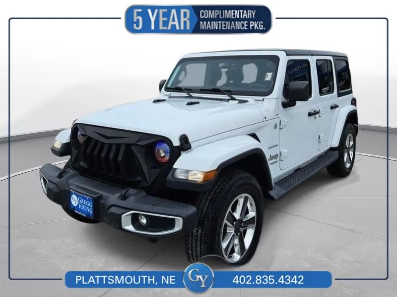 White 2020 Jeep Wrangler Unlimited Sahara for sale in Plattsmouth, NE