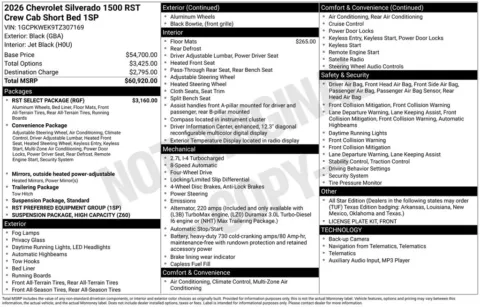 Photos of 2026 Chevrolet Silverado 1500 RST for sale in Plattsmouth, NE at Gregg Young of Plattsmouth