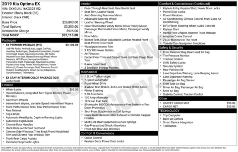 Photos of 2019 Kia Optima EX for sale in Plattsmouth, NE at Gregg Young of Plattsmouth