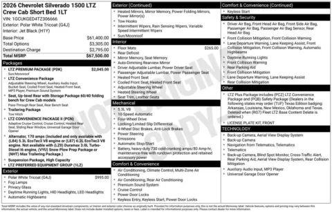 Photos of 2026 Chevrolet Silverado 1500 LTZ for sale in Plattsmouth, NE at Gregg Young of Plattsmouth